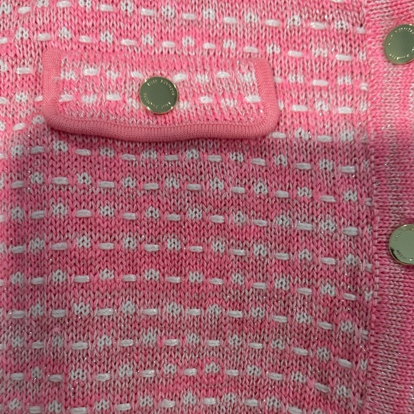 Lilly Pulitzer Pink and White Knit Blazer NWT - Picture 4 of 5